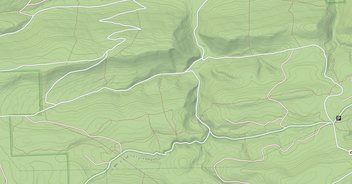 Map preview of Tiadaghton State Forest Snowmobile Trails