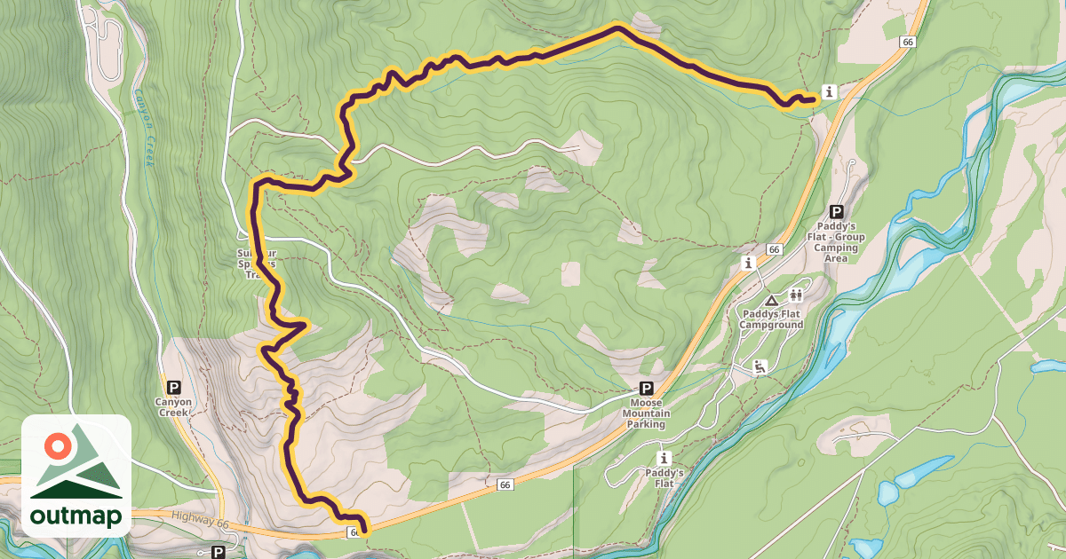 Map of Sulphur Springs Trail