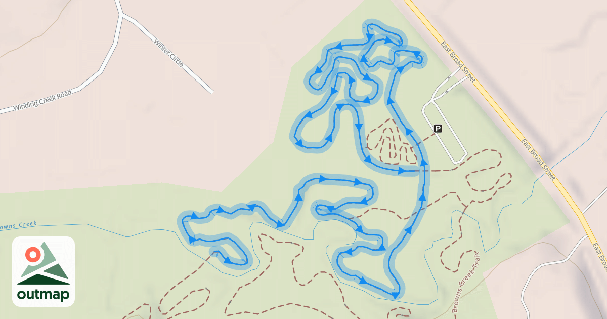 Map of Browns Creek Trail