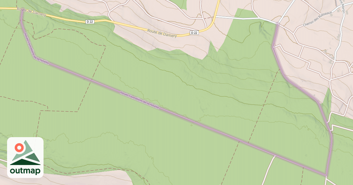 Map of Route Forestière de la Noëlle