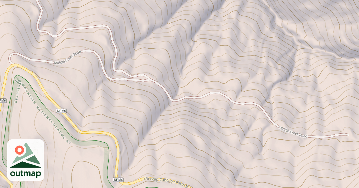 Map of MIDDLE CREEK
