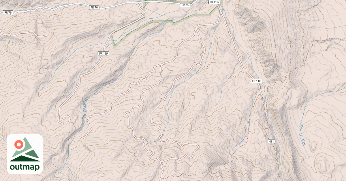 Map of CECILLA CANYON