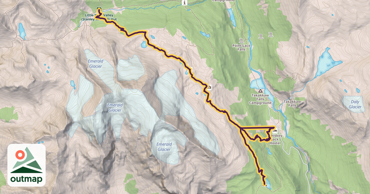 Map of Iceline Trail
