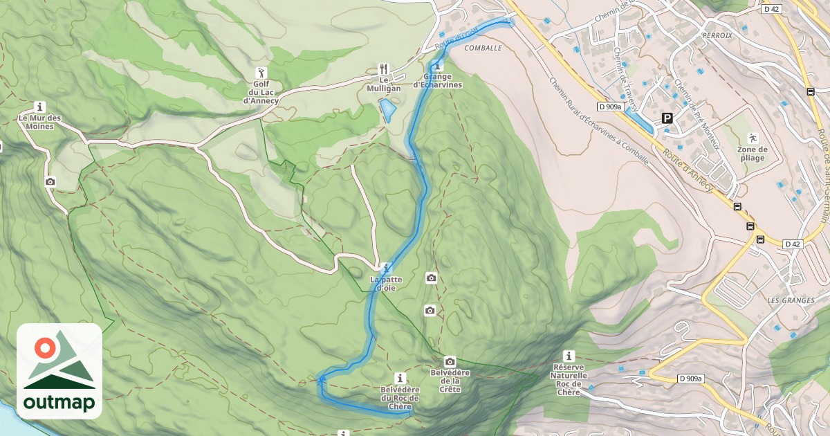 Map of Chemin Rural d'Écharvines à Chère
