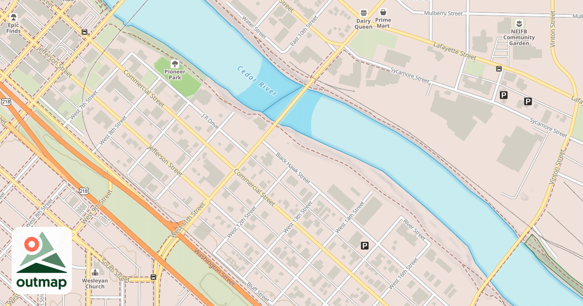 Map of Downtown Riverwalk Loop in Black Hawk