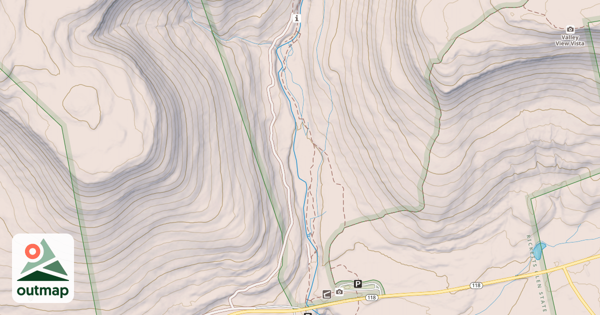 Map of Ricketts Glen State Park Trails