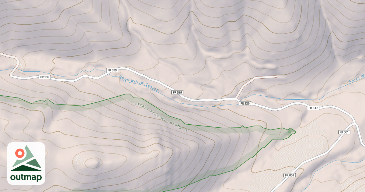 Map of NORTH FORK NORTH WILLOW