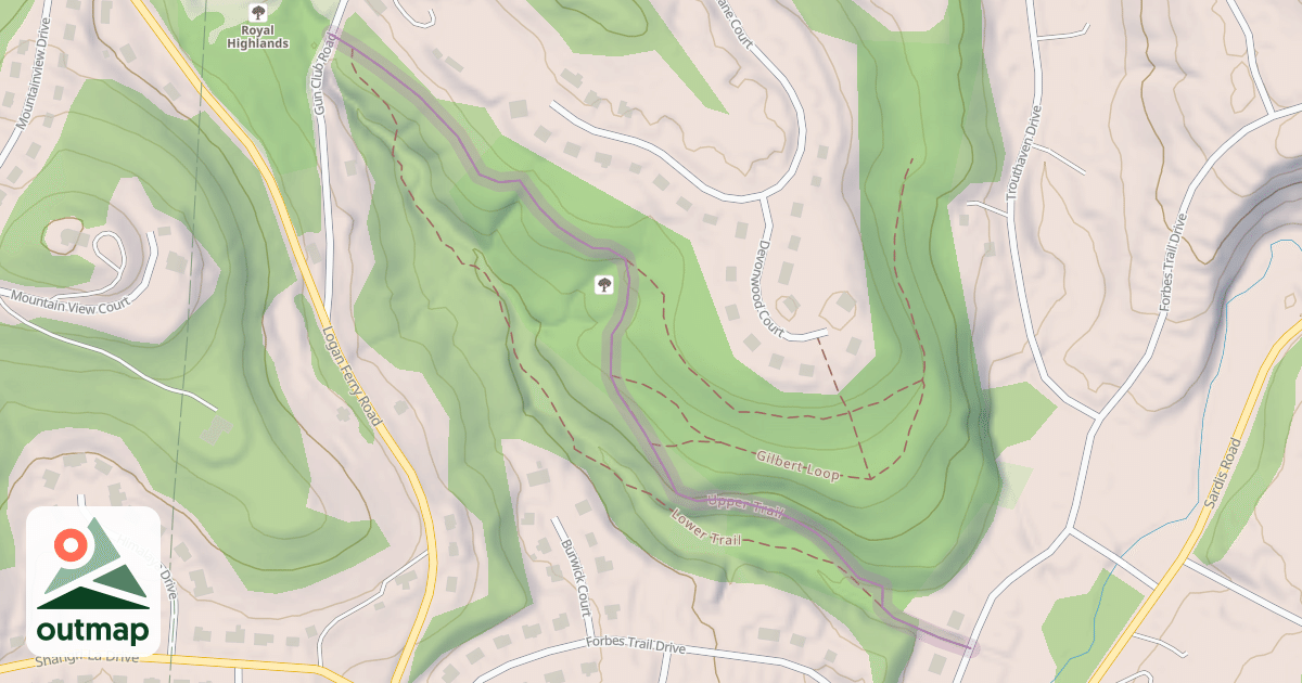 Map of Upper Trail