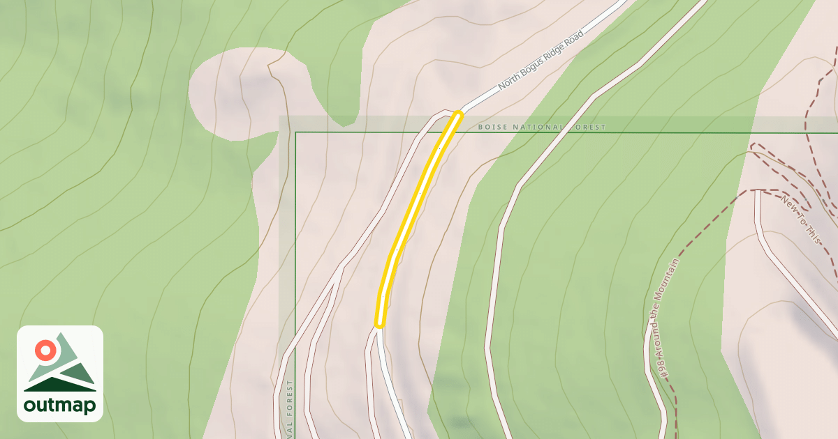 Map of North Bogus Ridge Road
