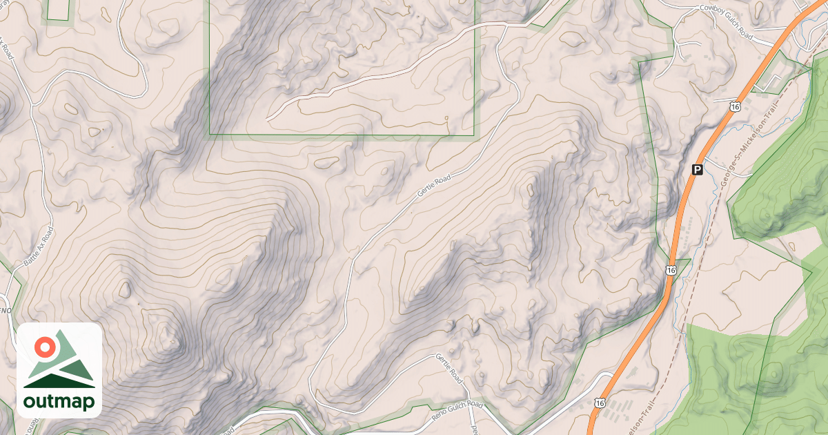 Map of COWBOY GULCH
