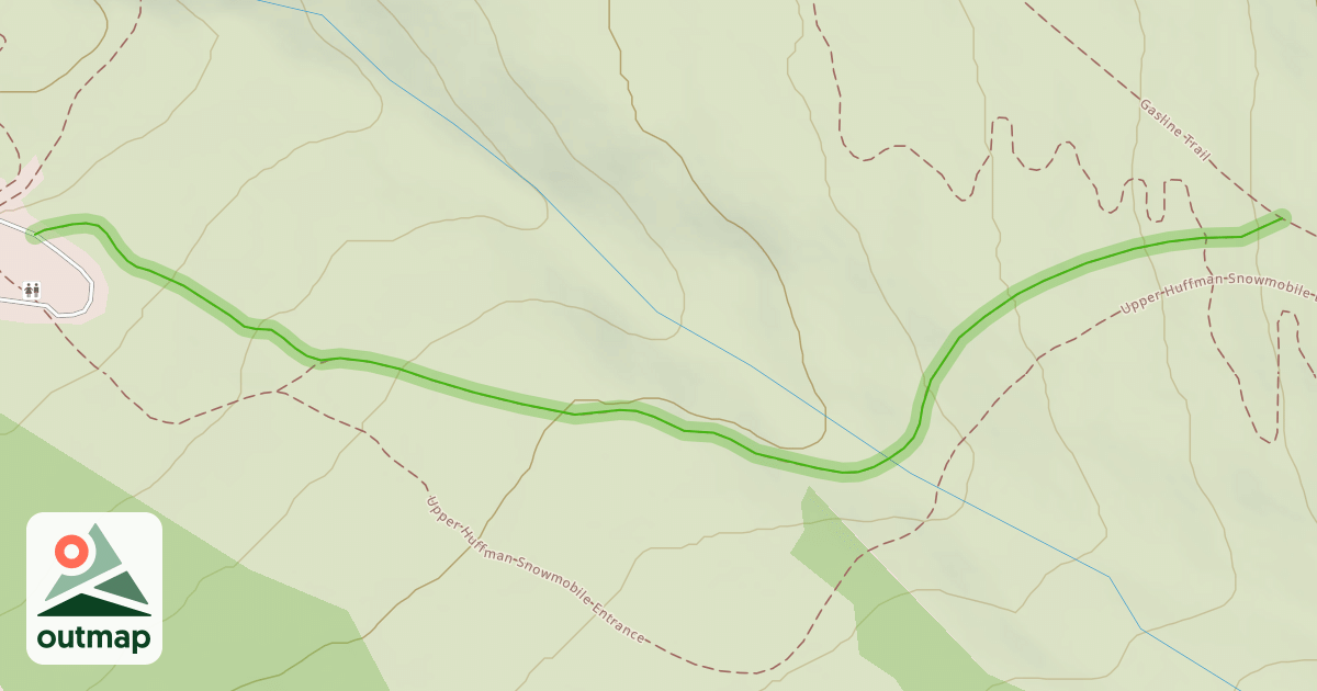 Map of Upper Huffman Snowmobile Exit
