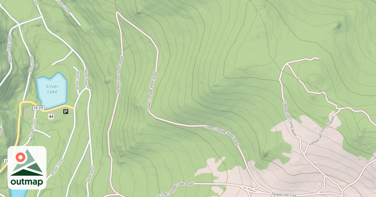 Map of LOWER YANKEE WEST