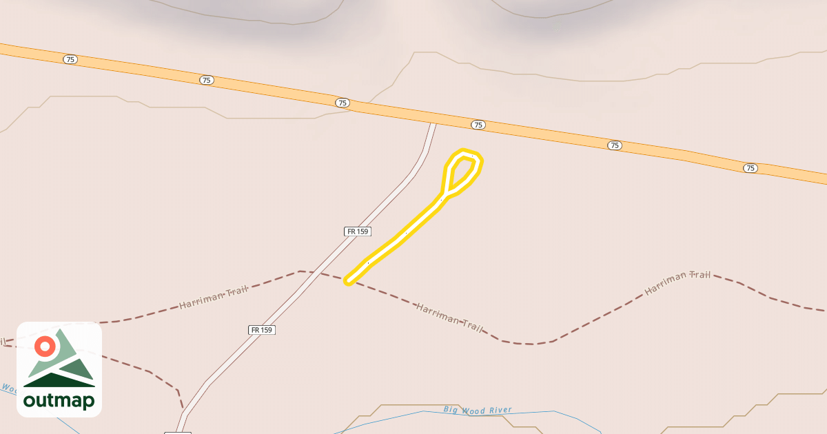 Map of Frostbite Flats to Baker Creek