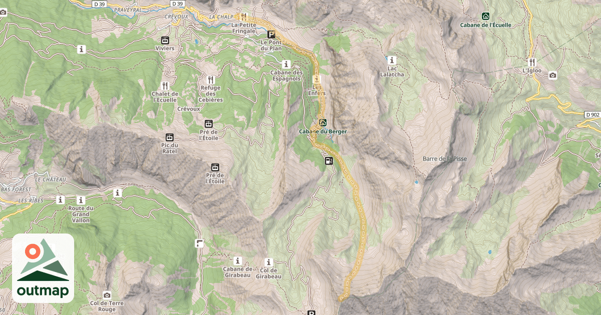 Map of Le Grand Parpaillon — La Chalp