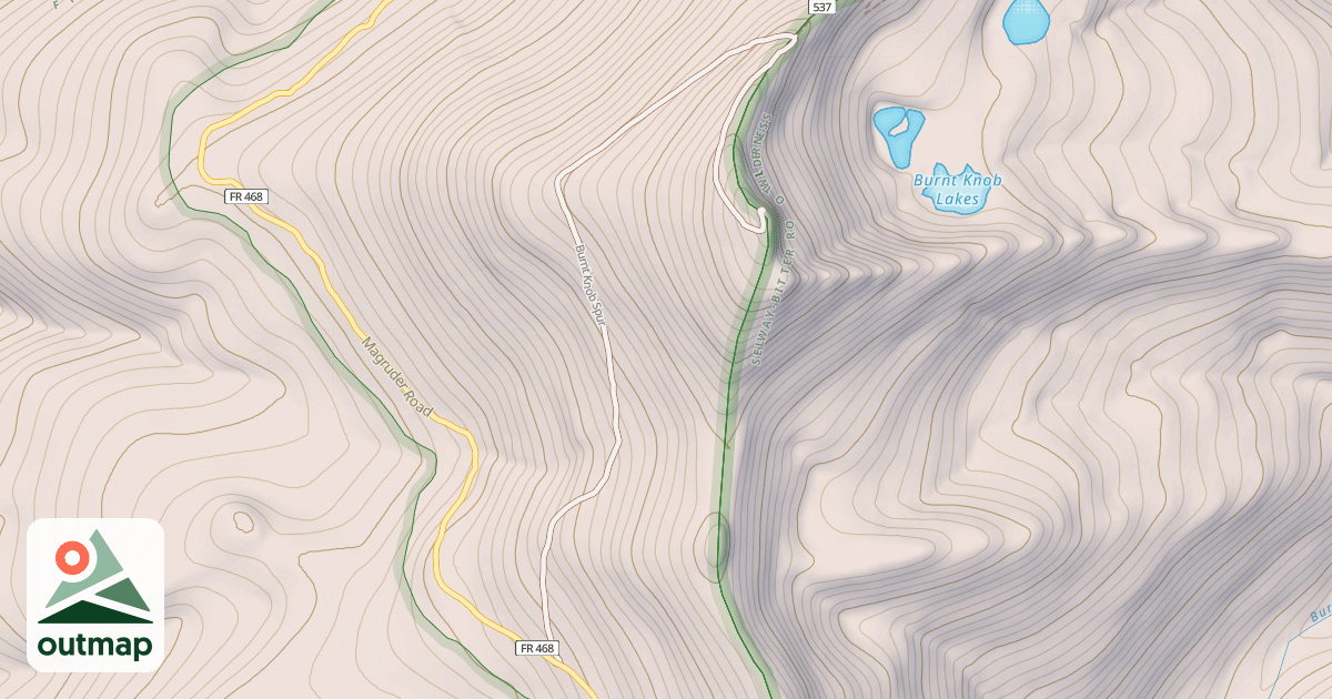 Map of BURNT KNOB SPUR