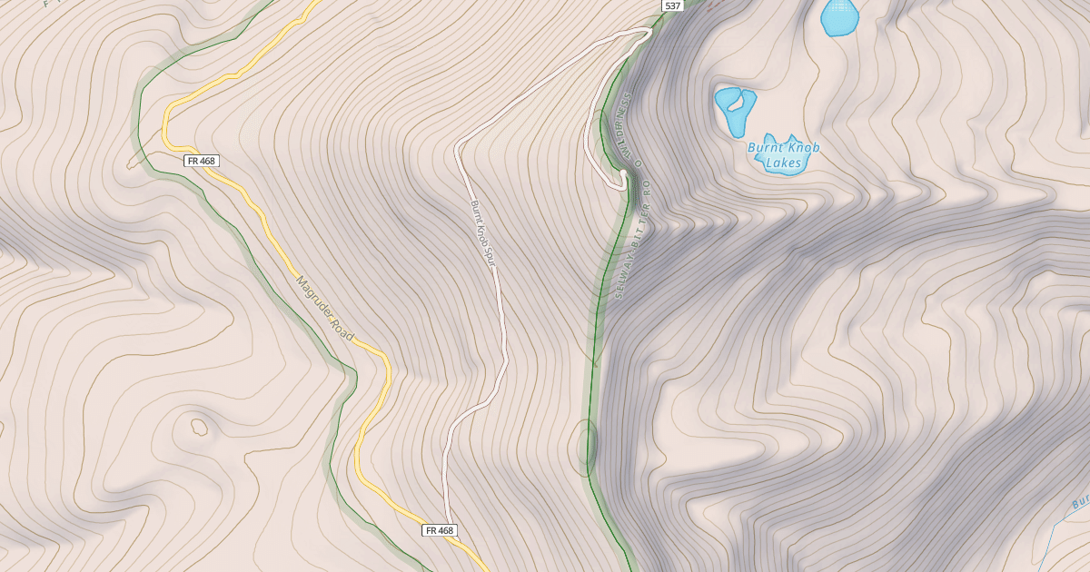 Map preview of BURNT KNOB SPUR