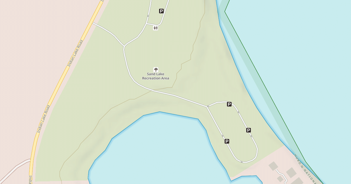 Map preview of SAND LAKE BEACH