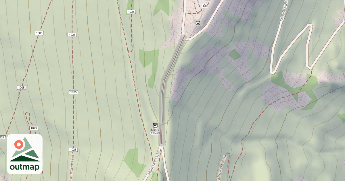 Map of Sunday Saddle Road