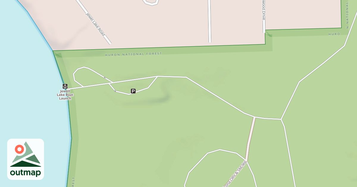 Map of JEWELL LAKE LANDING