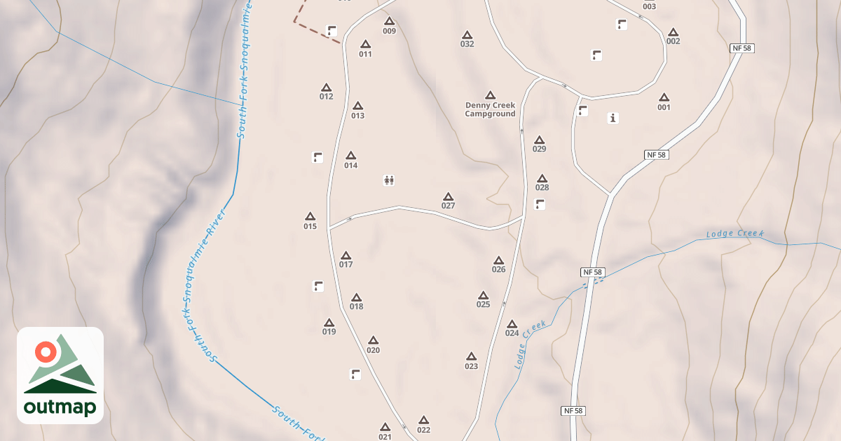 Map of DENNY CREEK CG