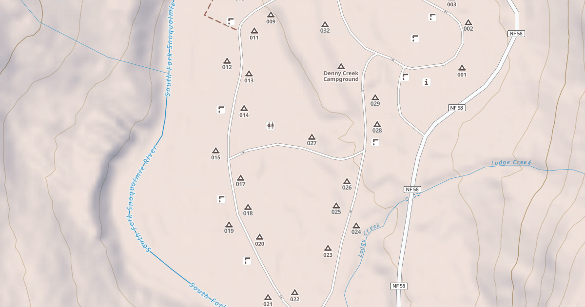 Map preview of DENNY CREEK CG