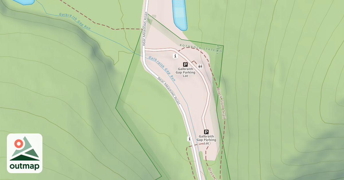 Map of Rothrock State Forest Seven Mountains Snowmobile Trails