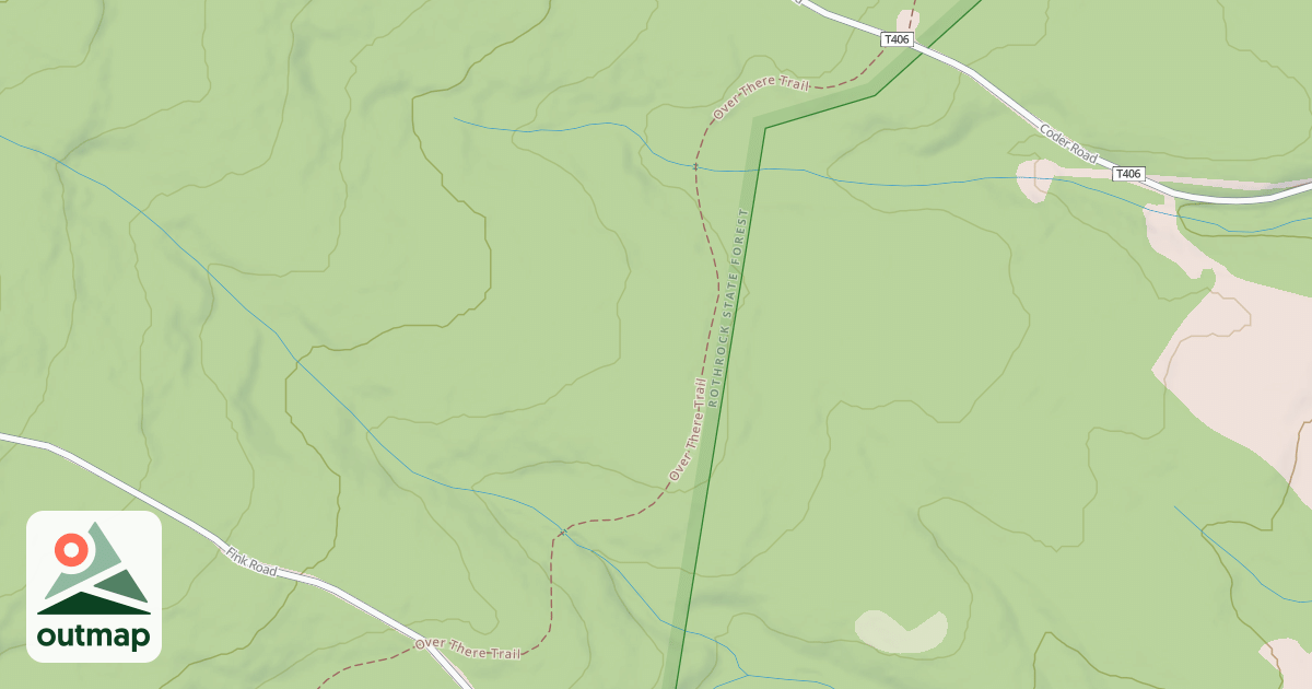 Map of Rothrock State Forest Trough Creek Snowmobile Trails
