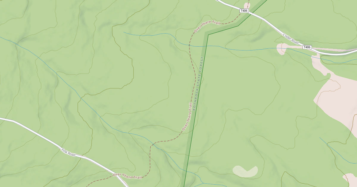 Map preview of Rothrock State Forest Trough Creek Snowmobile Trails