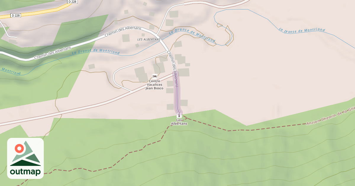 Map of Chemin des Albertans