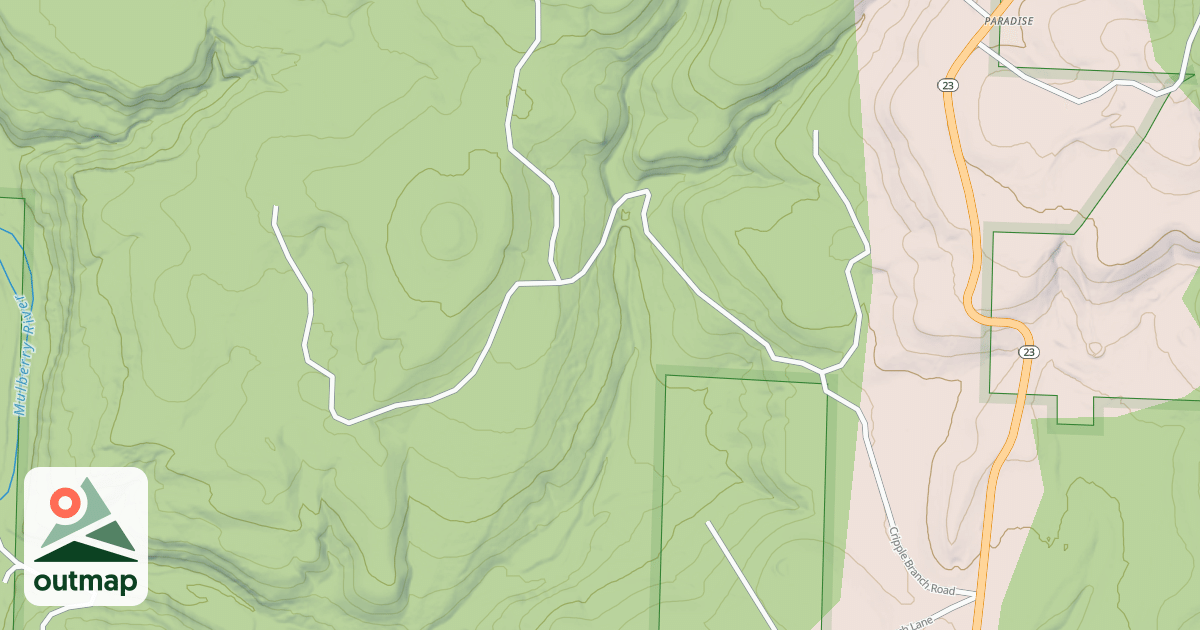 Map of CRIPPLE BRANCH