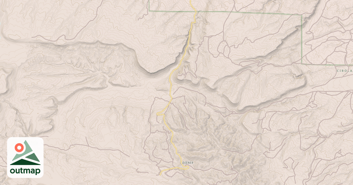 Map of DIENER CANYON