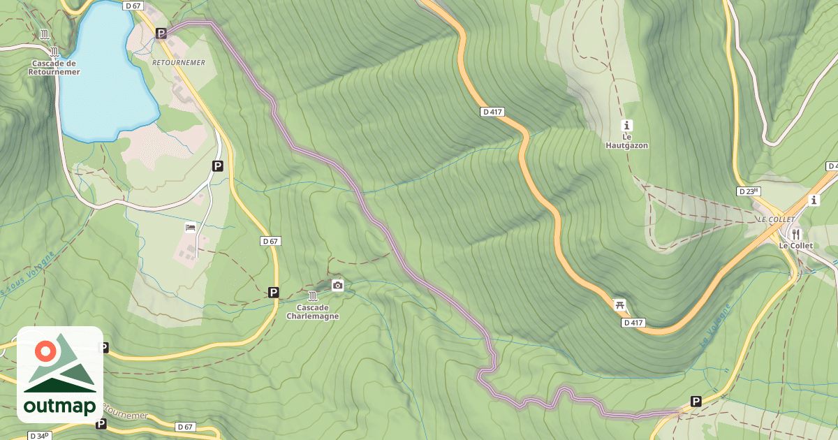 Map of Chemin Forestier des Dames