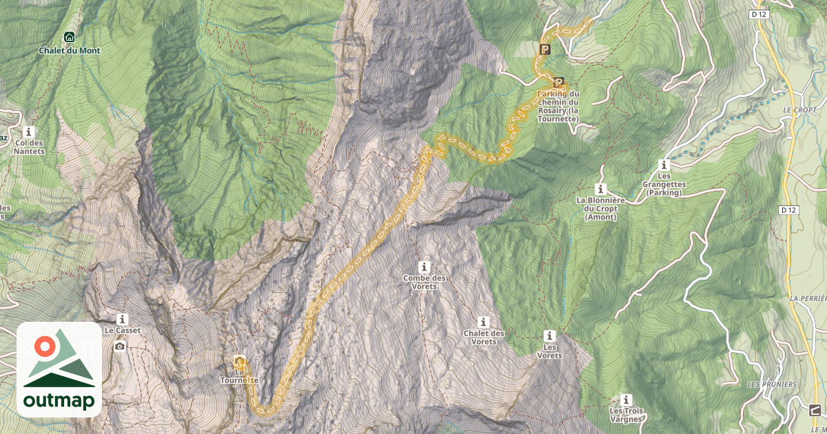 Map of La Tournette — Les Chappes