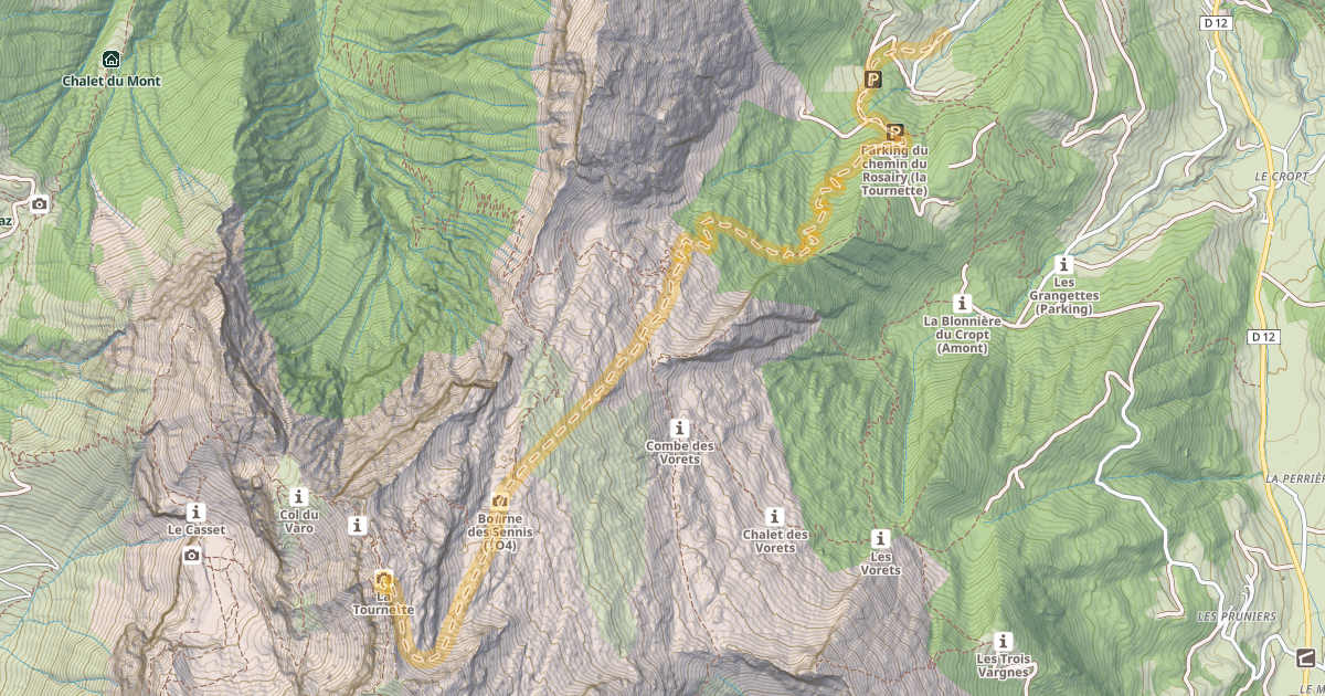 Map preview of La Tournette — Les Chappes