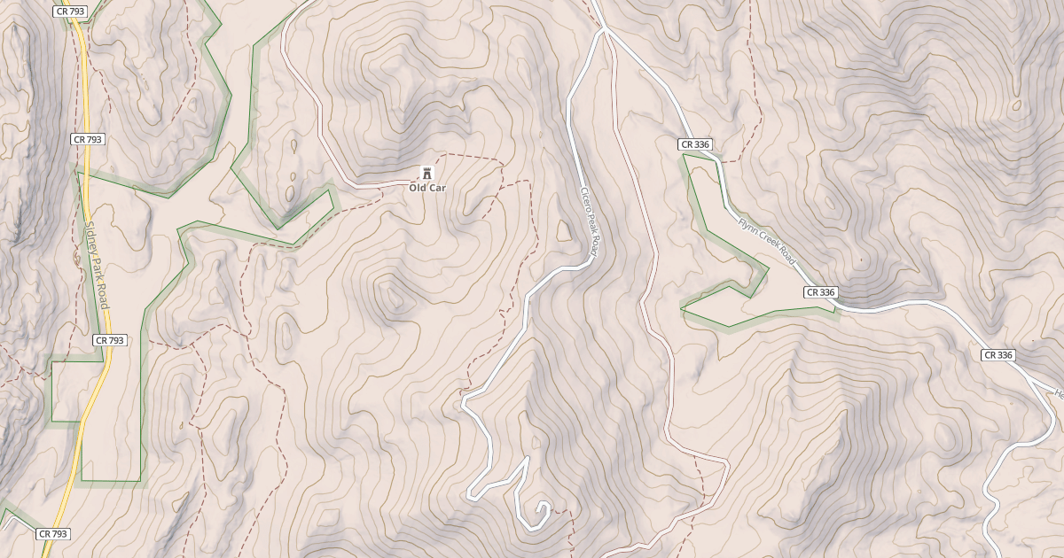 Map preview of CICERO PEAK