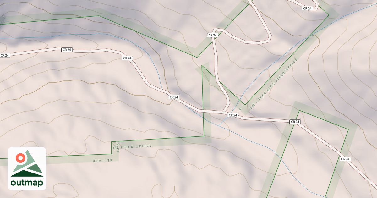 Map of Minnie Gulch Road