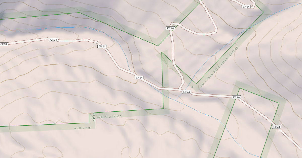 Map preview of Minnie Gulch Road