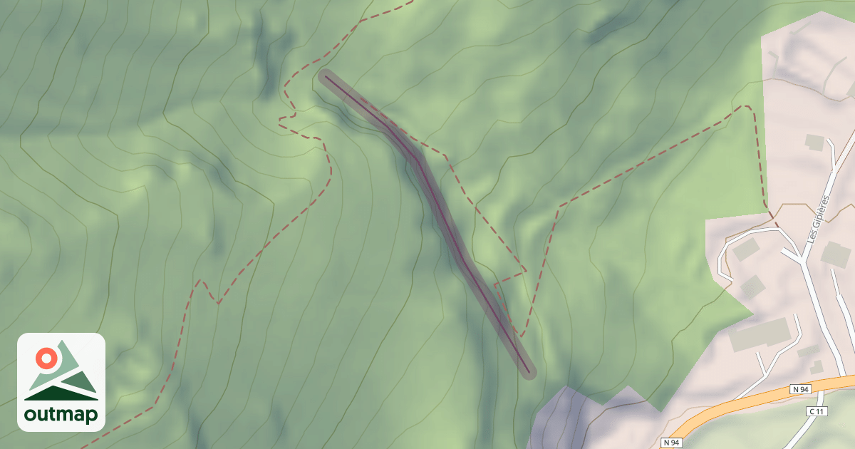 Map of Rocher de L'ombre