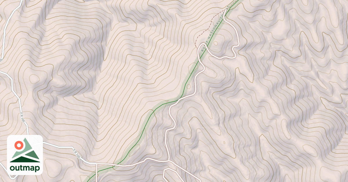 Map of 166N SAWTOOTH SEGMENT