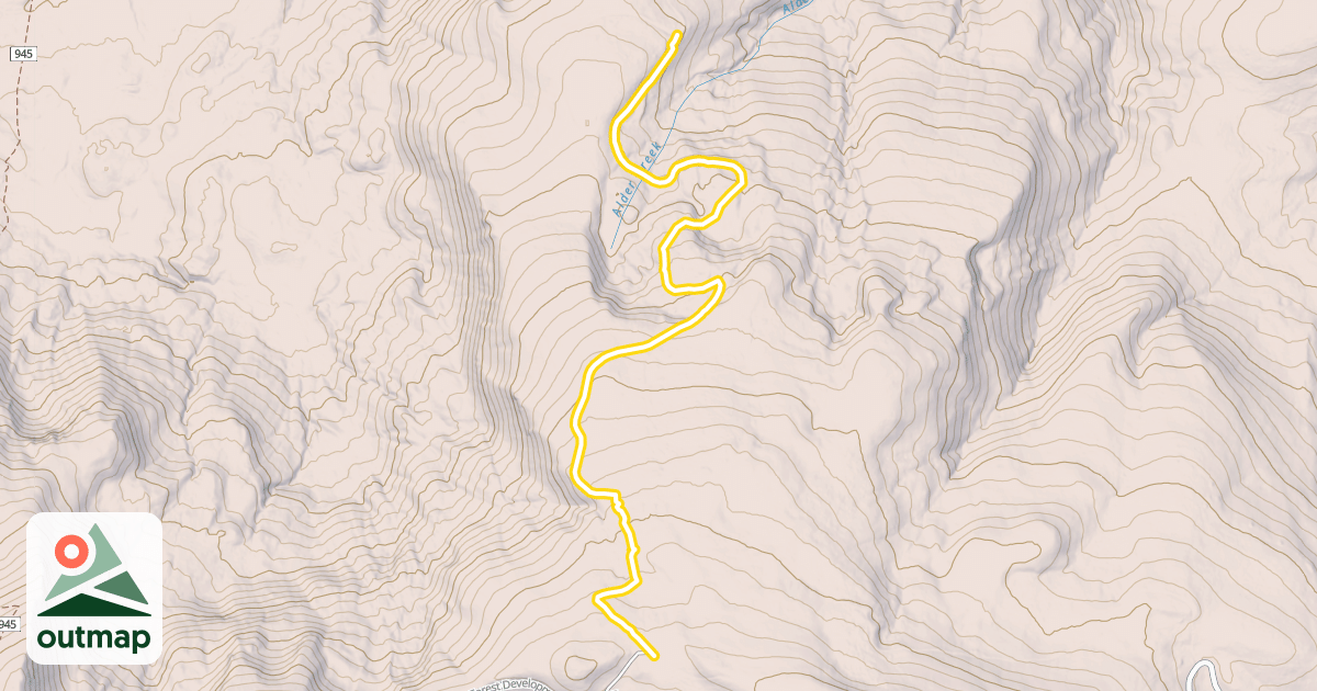 Map of National Forest Development Road 871