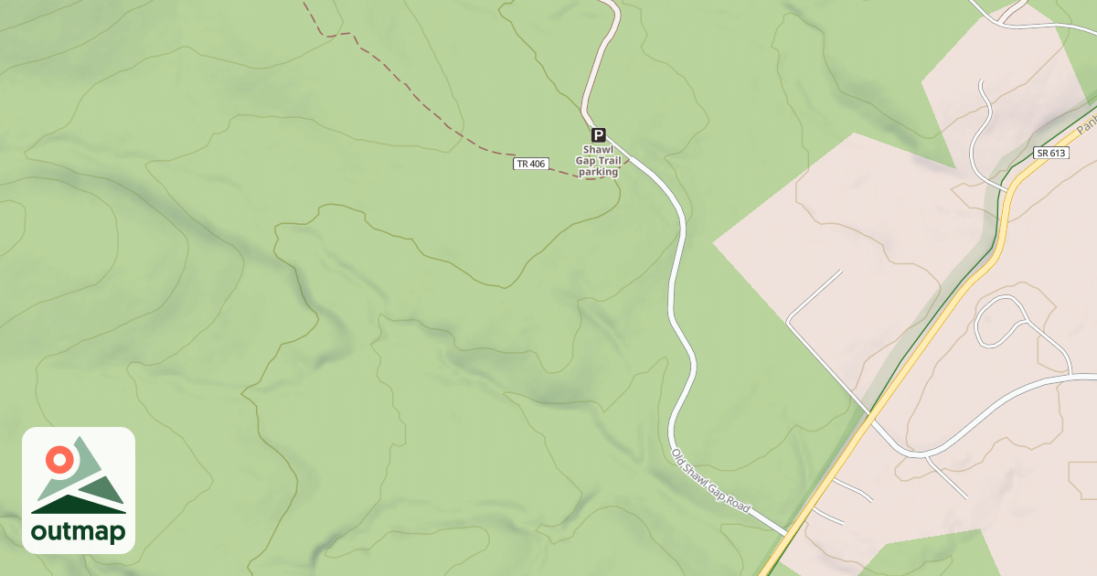 Map of OLD SHAWL GAP
