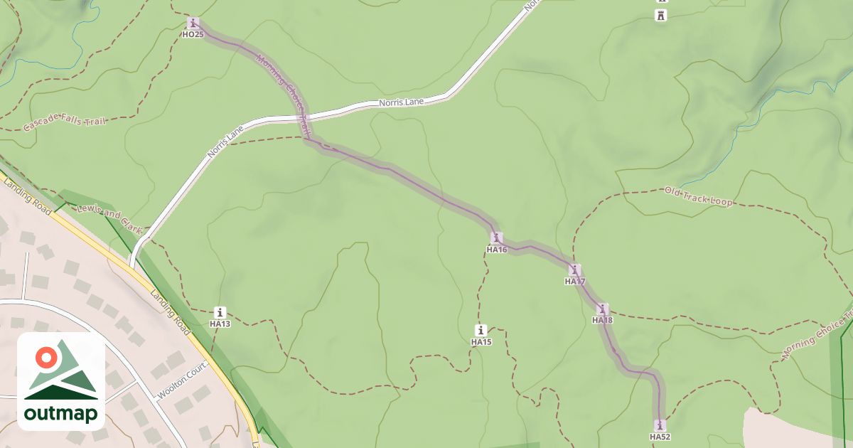Map of Morning Choice Trail