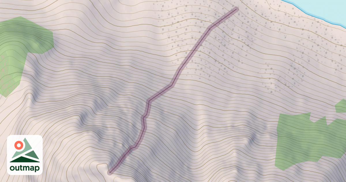 Map of West Ridge Couloir