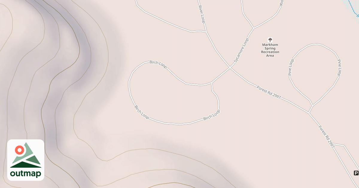 Map of MARKHAM SPRING REC AREA SPUR F