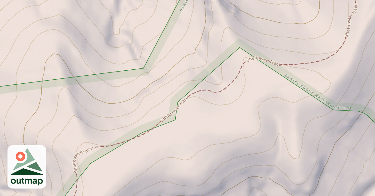 Map of Sheltowee Trace