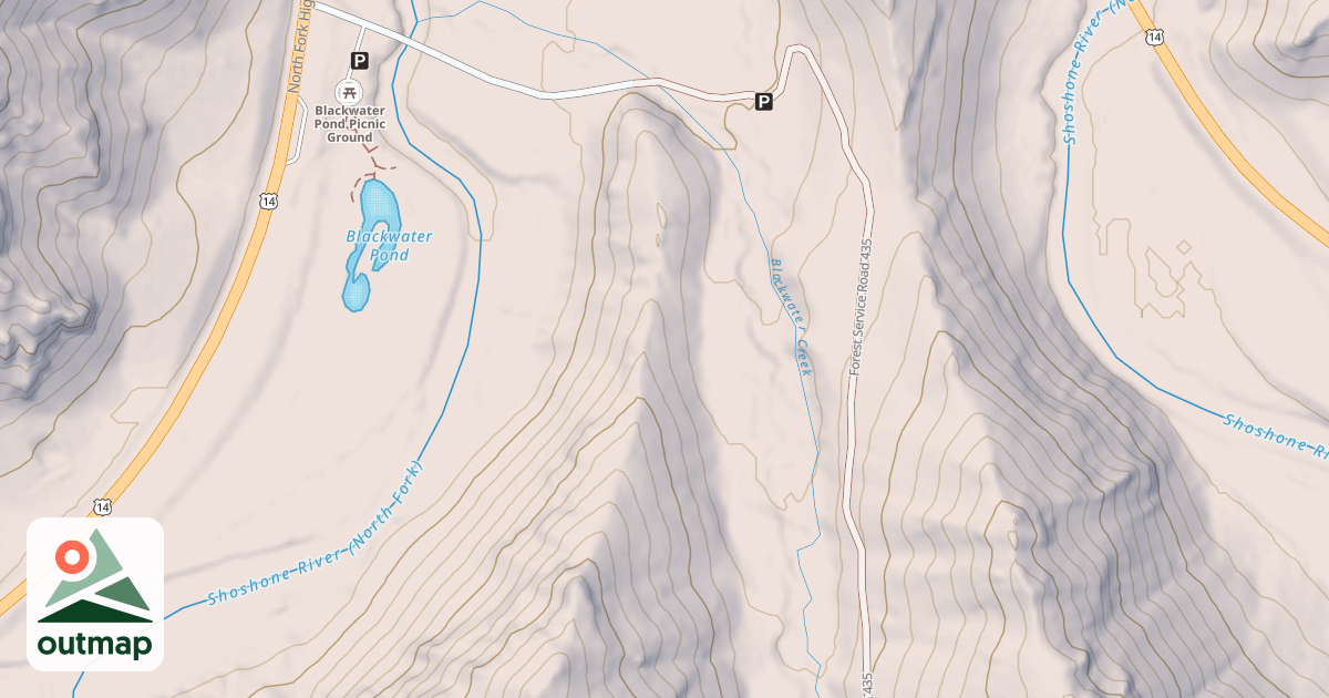 Map of BLACKWATER