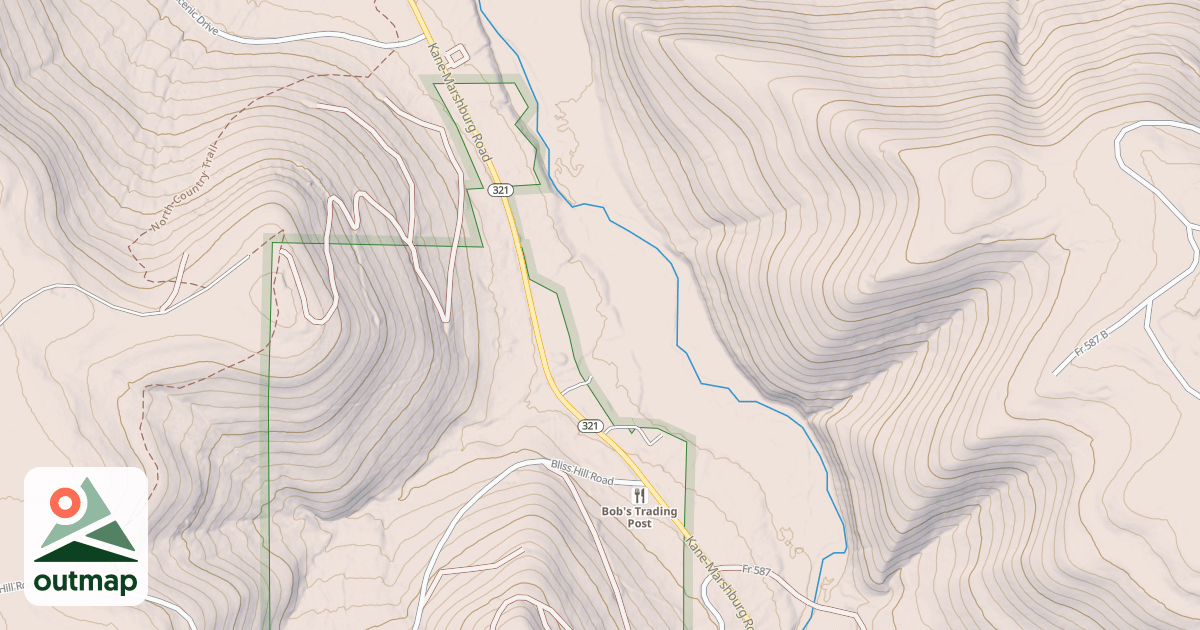 Map of Allegheny Snowmobile Loop