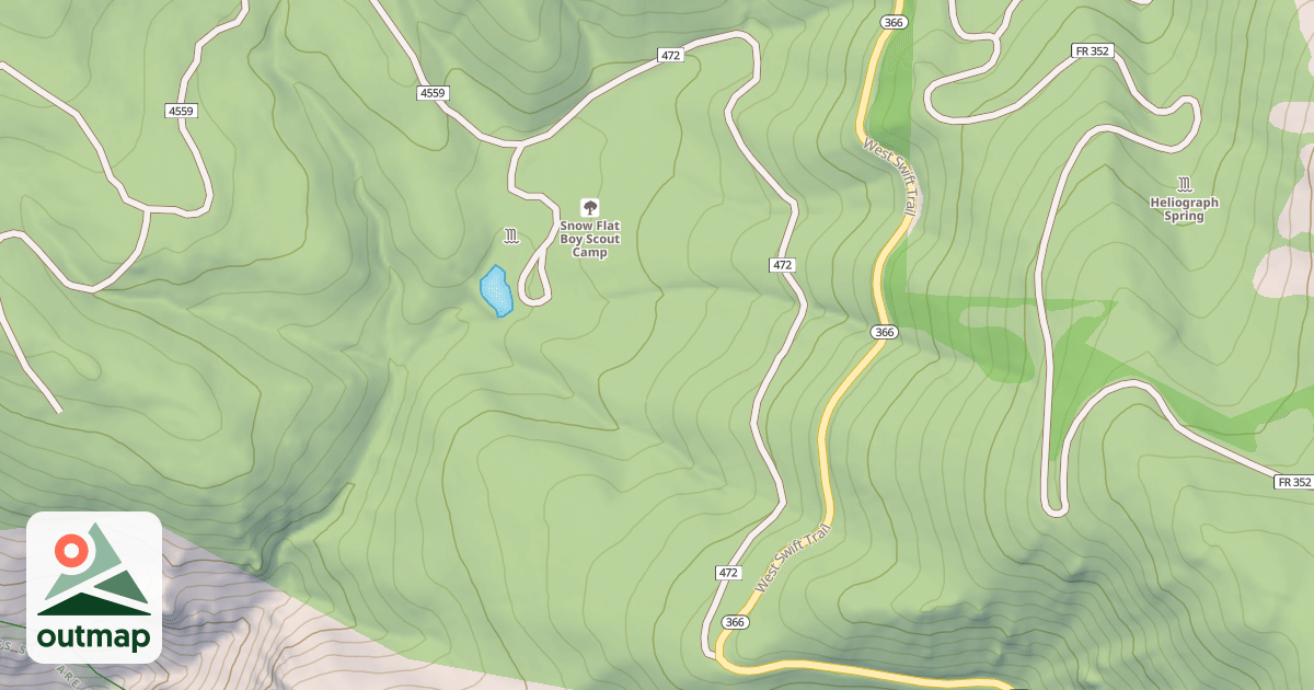 Map of SNOW FLAT CG