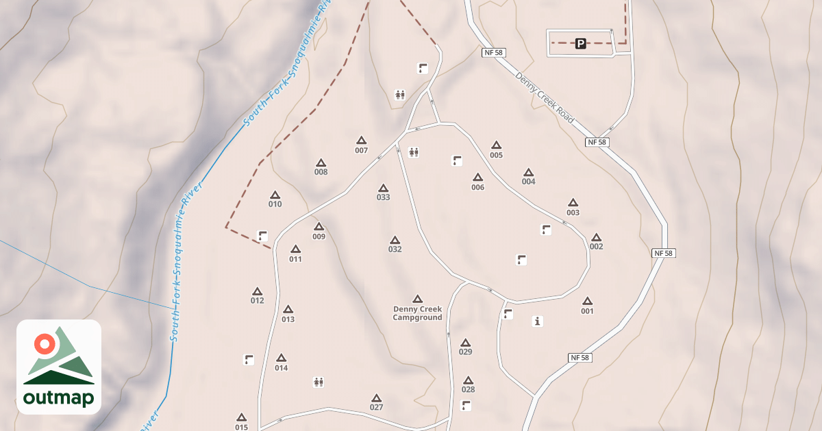 Map of DENNY CREEK CG