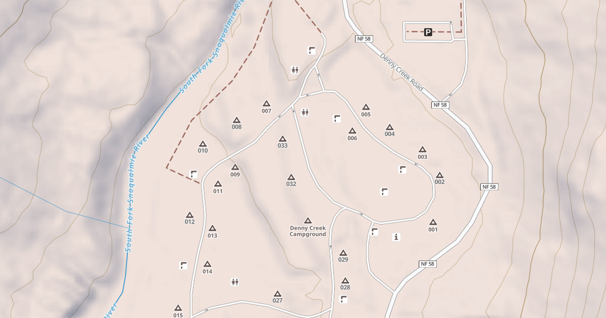 Map preview of DENNY CREEK CG